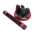 Hidden temporary car parking sign and phone holder in ABS and silicone with luminous number display