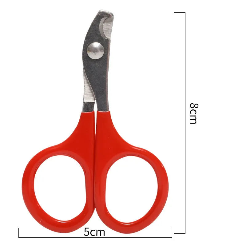 Pet nail clippers stainless steel blades plastic rubber handle small dog cat grooming tool