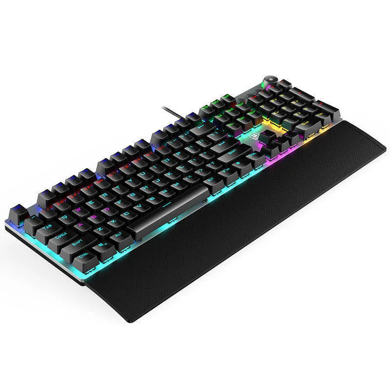 Rainforest Tarantula wired USB mechanical film gaming keyboard in magic colour with 95 keys and optional hand rest