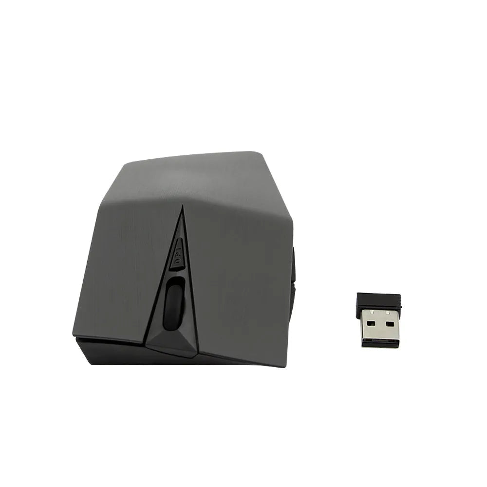Wireless invisible mouse in metallic finish with USB receiver for laptop connectivity