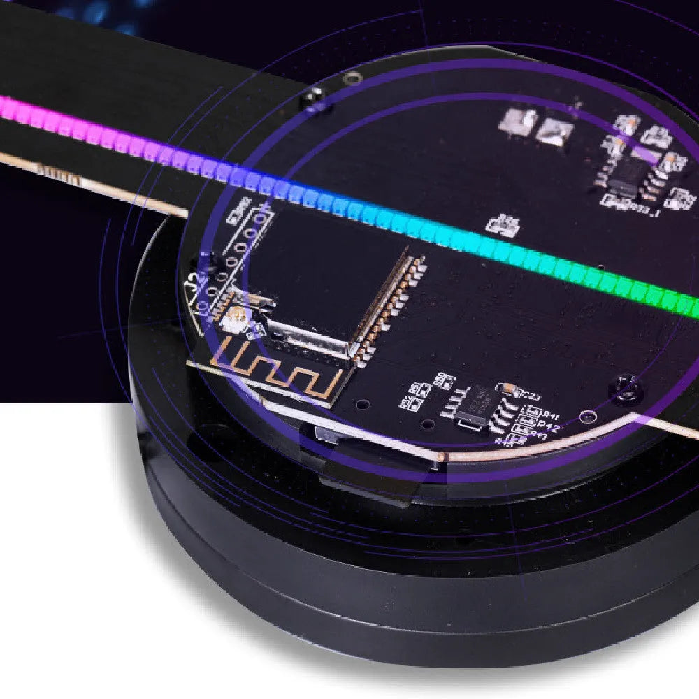 Naked eye 3D holographic advertising machine with black fan screen display