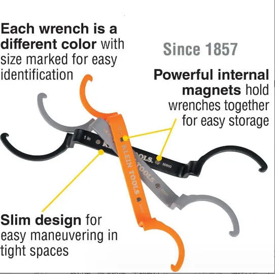 Orange, grey, and black magnetic suction wrenches from a three-piece H251 tool set on a white background.
