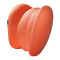 Grey and orange memory foam head restraint and lumbar pillow set for lorry cab.