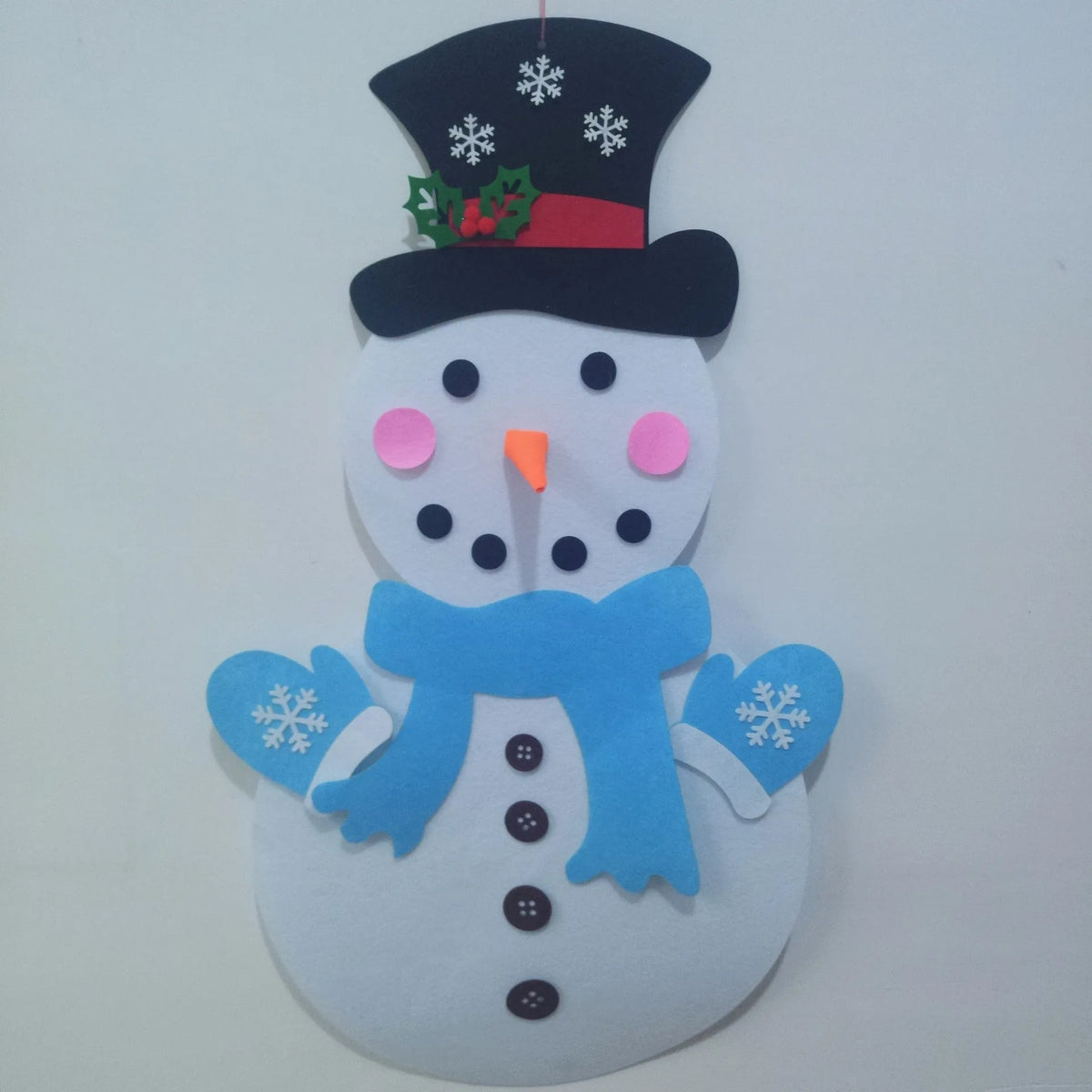 DIY felt Christmas tree for children in 95x70cm or 100x70cm sizes with optional 97x54cm snowman decoration