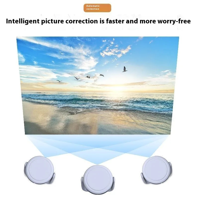 5G intelligent voice projector with 1920x1080dpi resolution, 1500 lumens brightness, and WiFi smart control for direct wall projection