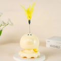 Cat turntable toy with tunnel, leaking food ball and cat stick in green, pink and yellow