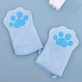 Glove Dog quick-drying absorbent pet towel in coral fleece, 15x22cm, available in pink, sky blue, and gray