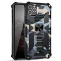 Bayi camouflage drop-resistant phone case for Apple iPhone 15 series with metal TPU PC back cover