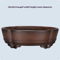 Classical purple clay bonsai flower pot with old pile textured finish