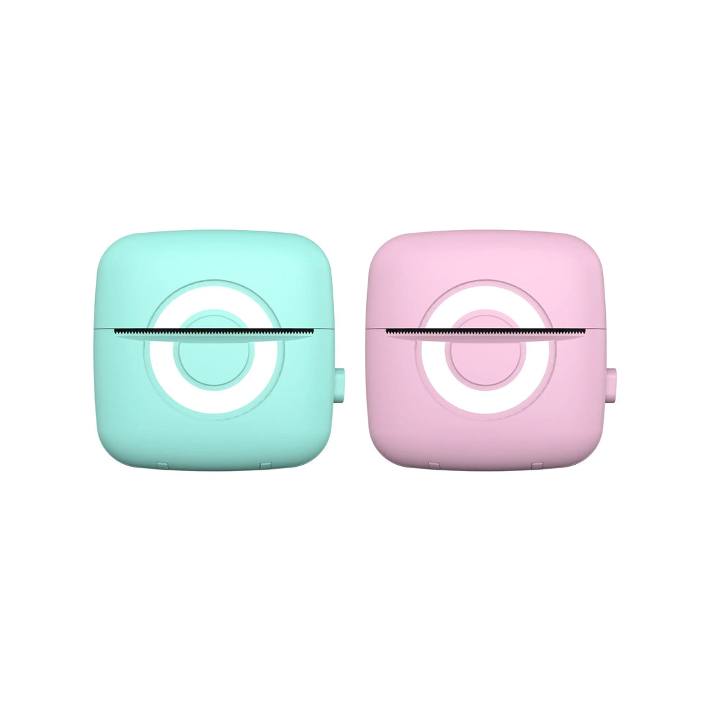 C13 self-adhesive label printer with Bluetooth in pink, compact thermal label maker