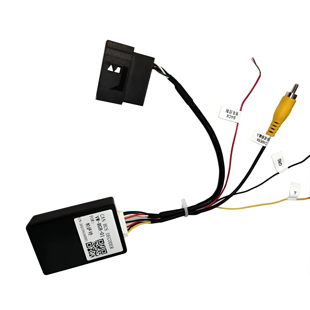 Black car camera conversion box for MIB host Volkswagen and Skoda vehicles