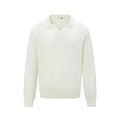 Man's loose-fitting, pullover-style acrylic-blend bottoming shirt in dark grey.