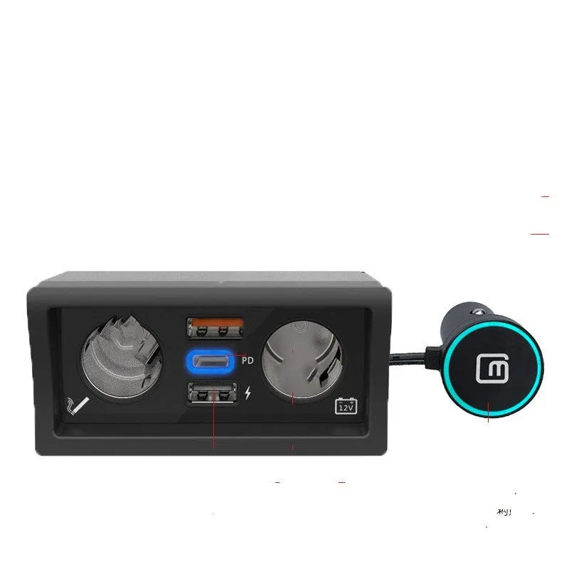 Car charger for cigarette lighter socket with QC3.0 fast charging for Android and Apple phones