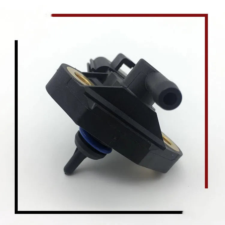 Black intake pressure sensor for Ford and Lincoln vehicles.