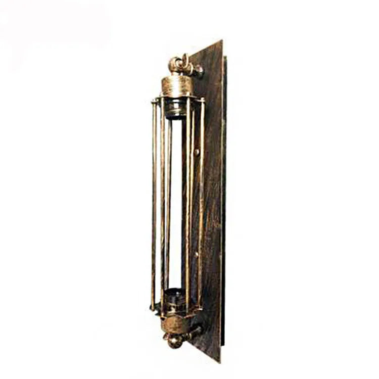 Industrial style retro flute wall lamp made of iron in black, bronze, rust, or silver finish.