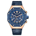 Men's waterproof quartz watch with stainless steel belt in three colour options