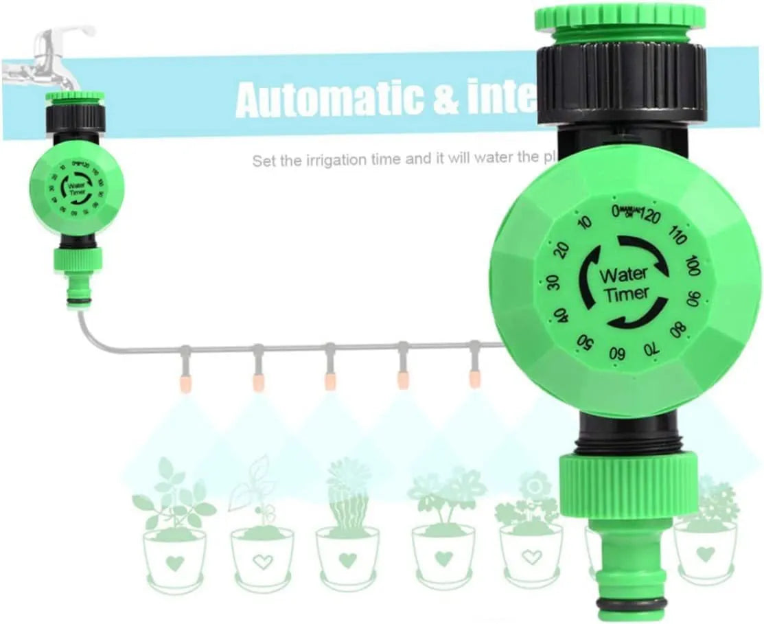 Plastic mechanical garden water timer 140mm with 120-minute timed watering and automatic shut-off