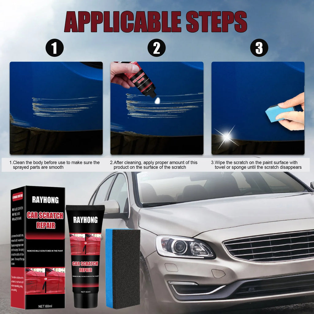 60ml car scratch repair wax kit with applicator for automotive paint surface maintenance