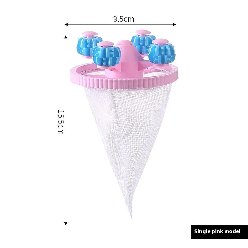Universal washing machine hair removal filter screen in blue, pink or purple colours