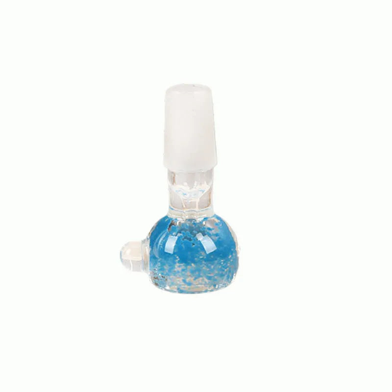 7cm geometric glass trumpet pipe in transparent colours: blue, green, red, yellow