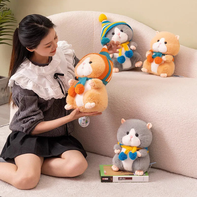Djungarian hamster plush doll in brown or gray, 25cm and 30cm sizes, soft polyester fiber children toy