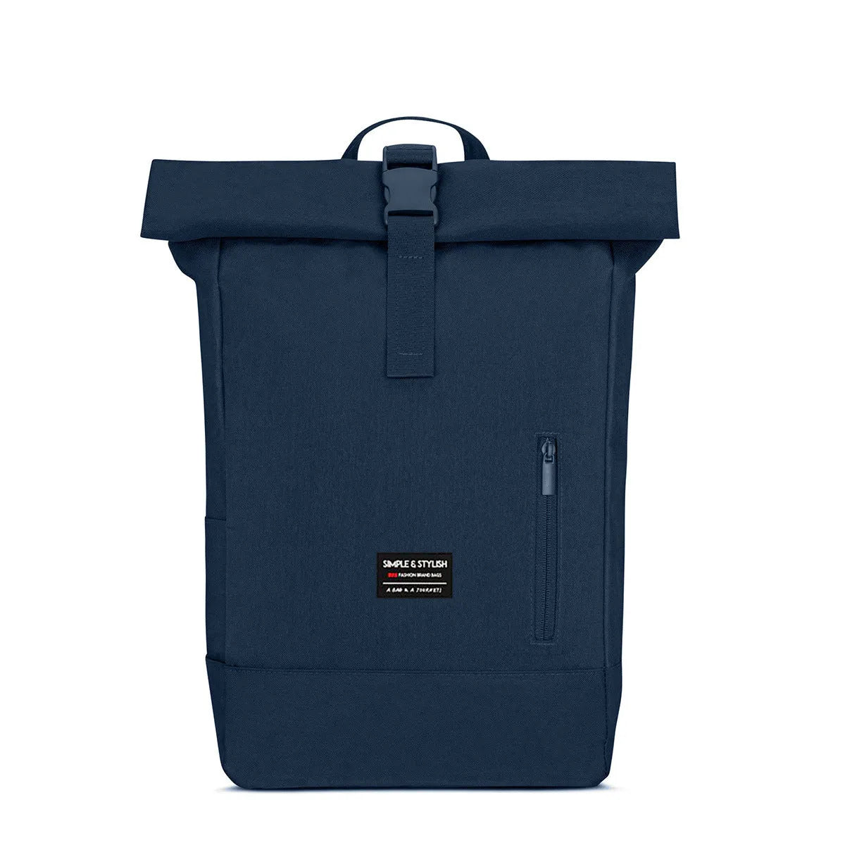 Women's expandable Oxford cloth backpack in black, roll size 50x35x12 cm