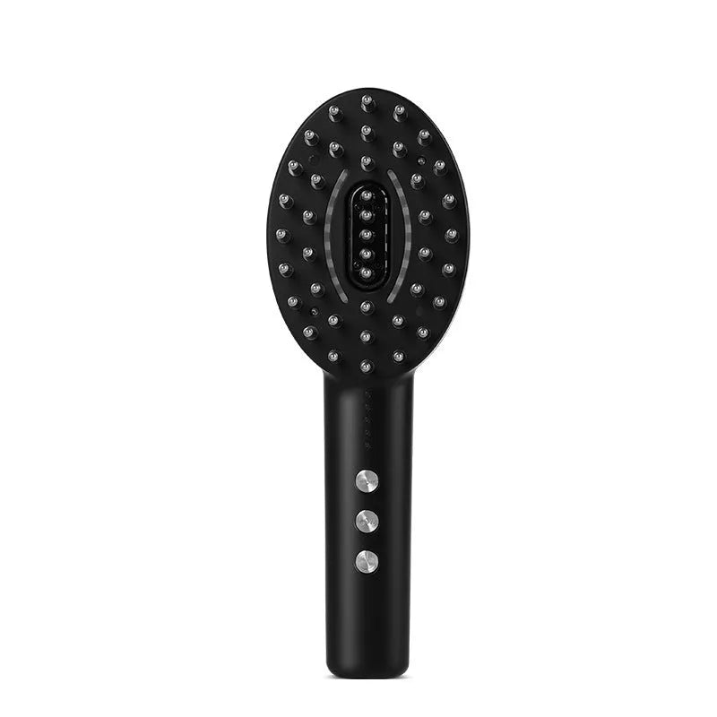 KD3802 Black scalp vibration massage device with charging cable