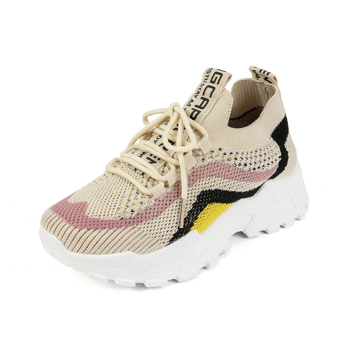 Women's lightweight sports casual shoes in mesh with a soft PVC sole, shown in a two-tone colour option.