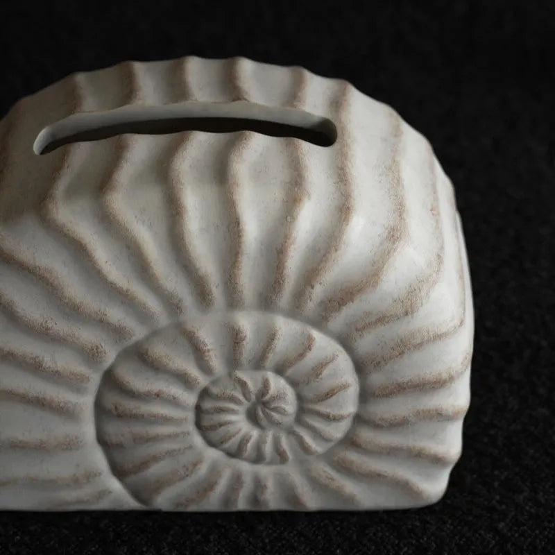 Resin conch shell tissue box cover in conch ramble colour