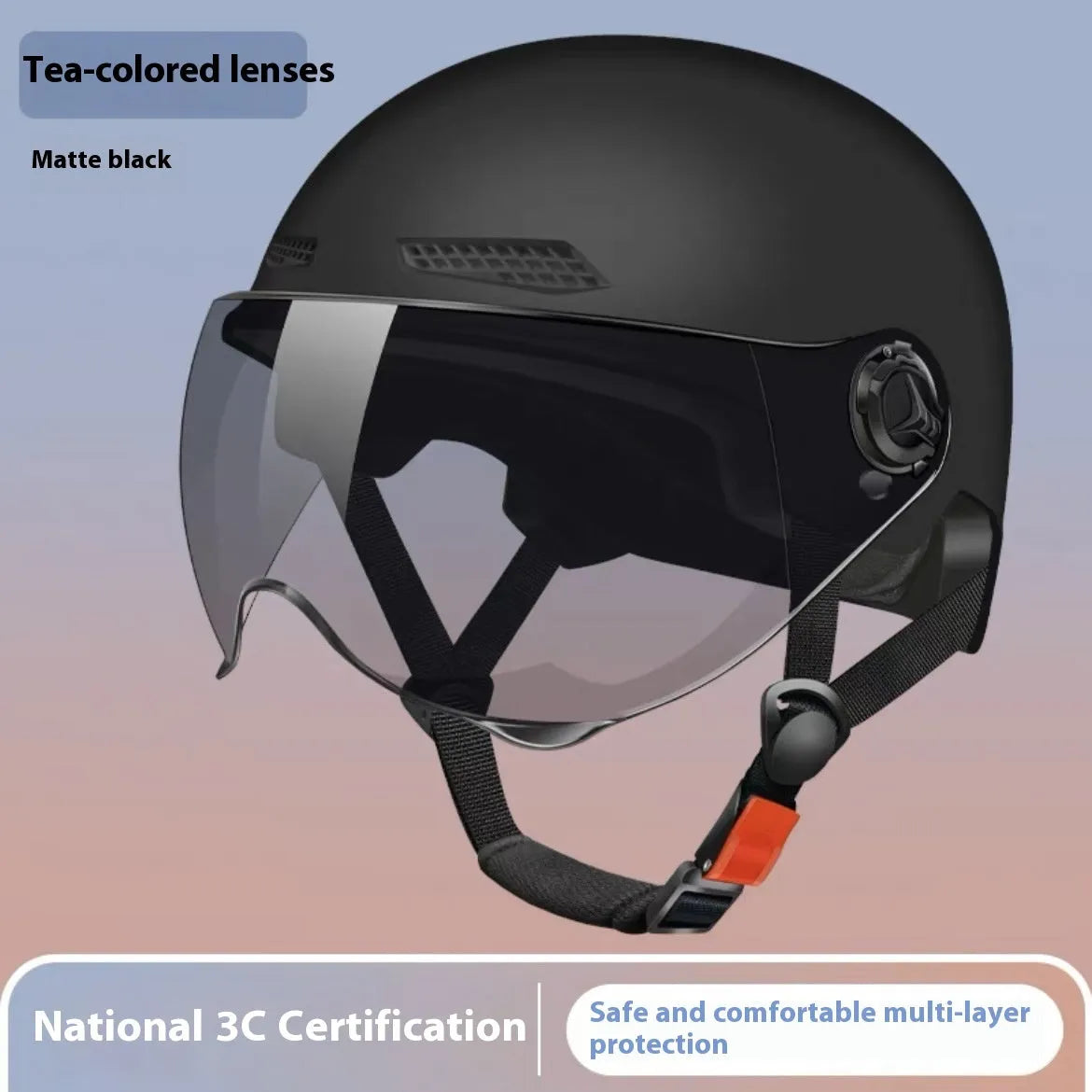3C certified full-face electric motorcycle helmet with sun visor in light pink colour