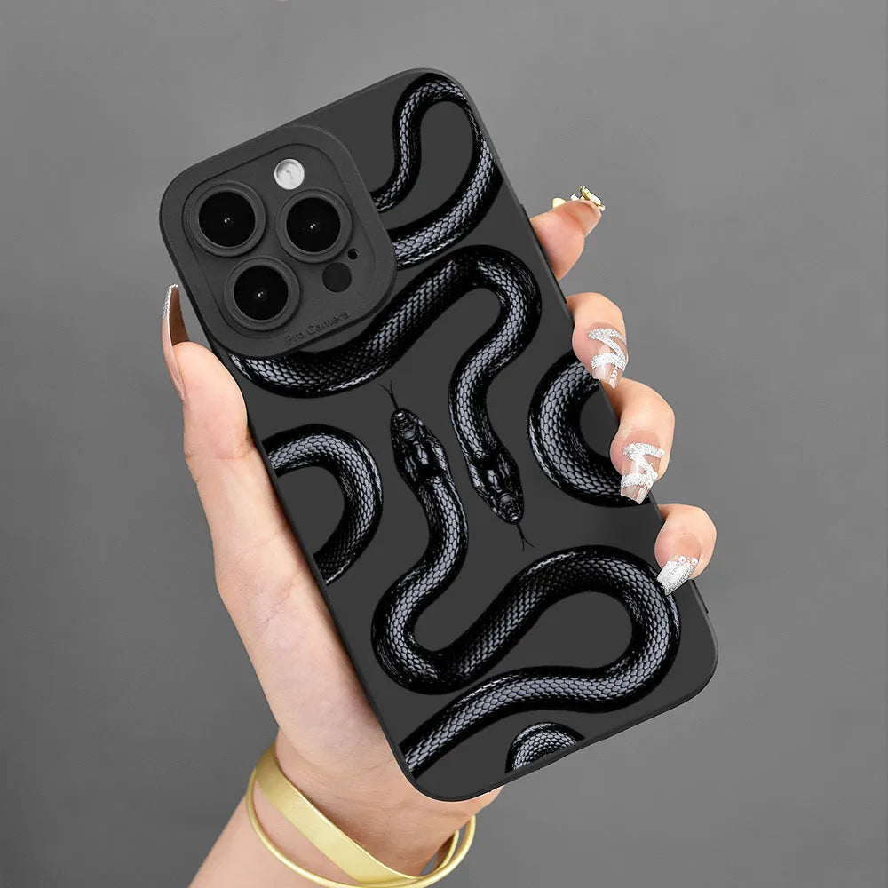 Soft shell protective cover for Apple iPhone in black, shockproof and anti-fingerprint design