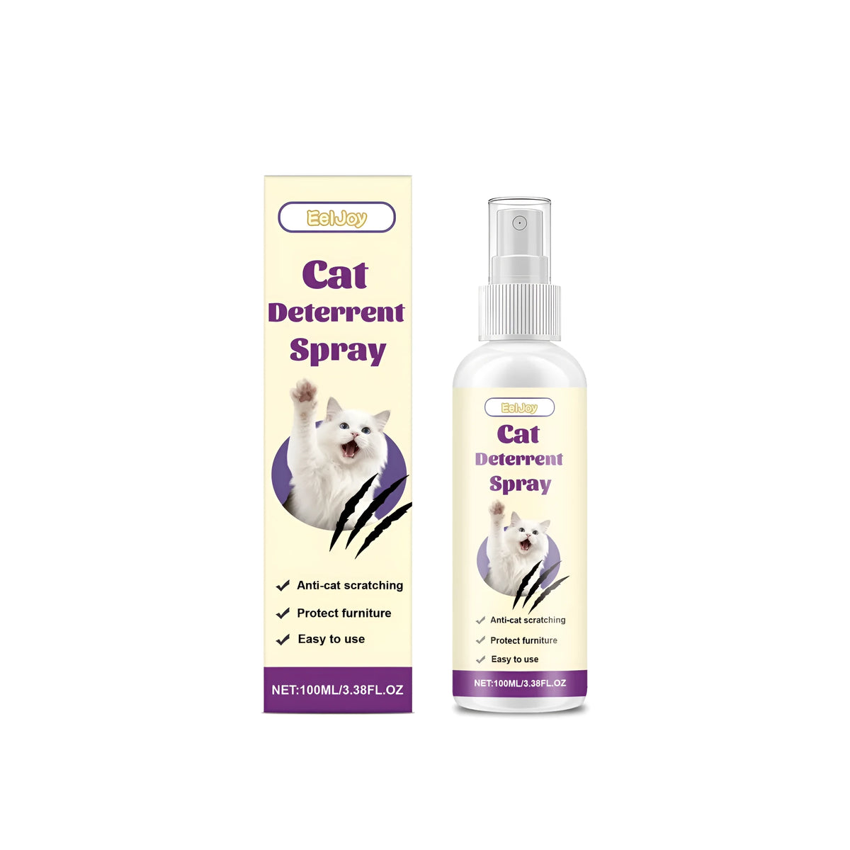 100ml cat deterrent spray bottle with lemon peel oil for indoor cat scratch training