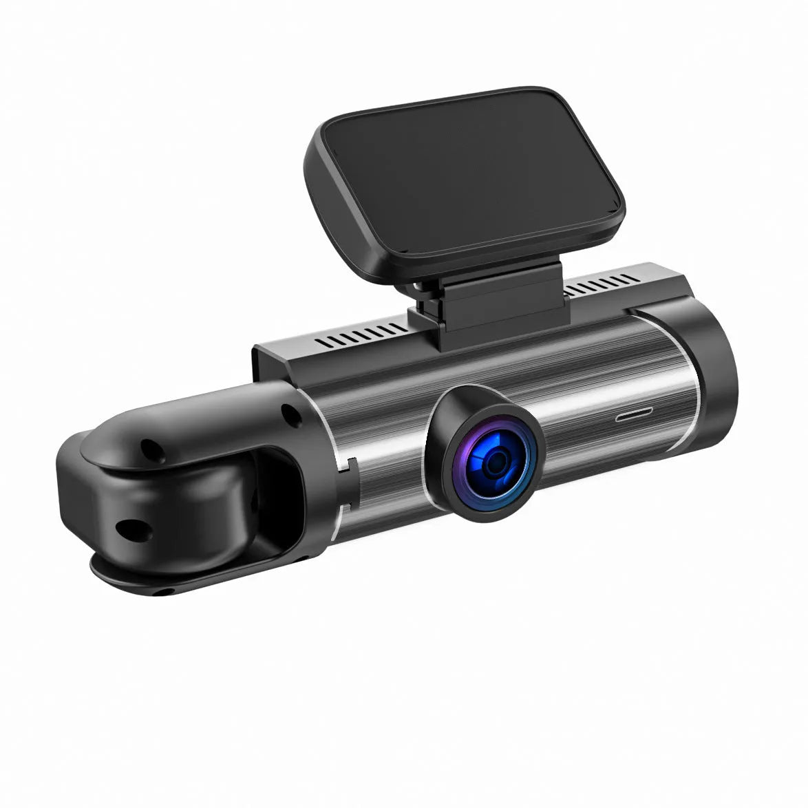 Dual-lens HD driving recorder with 3.5-inch screen mounted on car dashboard