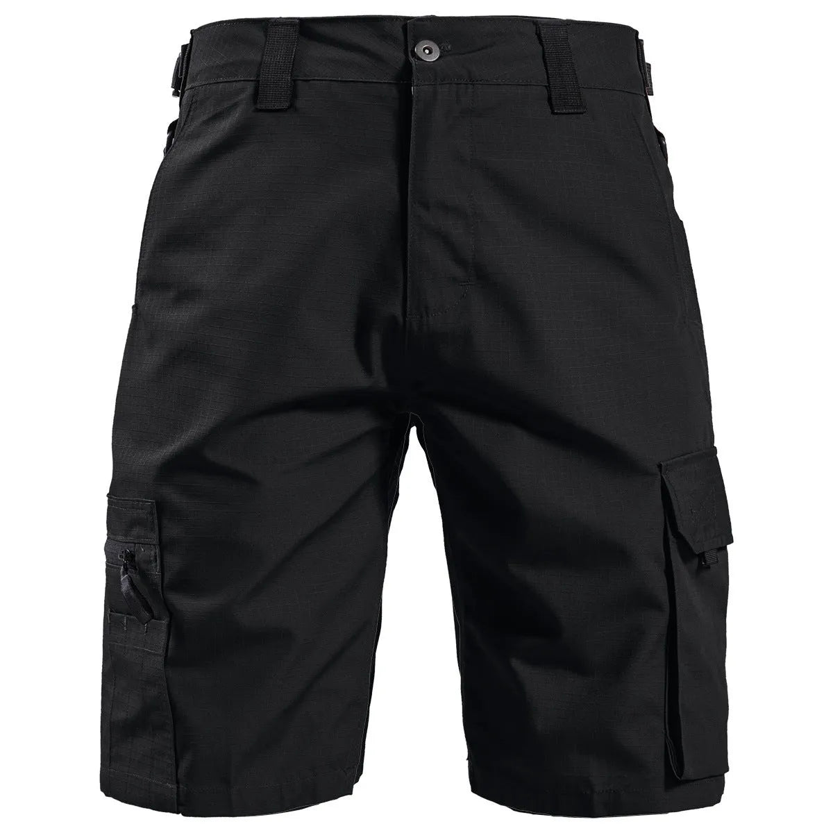 Tactical cargo shorts in straight-leg sports style with camouflage Army Green option