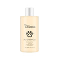 Bottle of mild pet shampoo for dogs and cats in 100ml and 300ml sizes for soft, tangle-free hair.