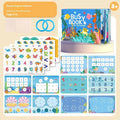 Paper educational toy set for children aged 3-6 years showing animal version with colourful illustrations