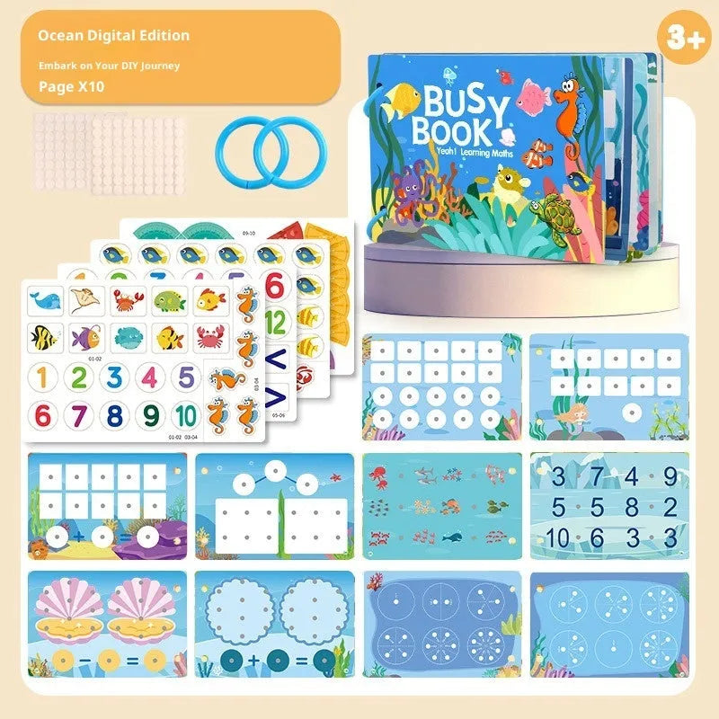 Paper educational toy set for children aged 3-6 years showing animal version with colourful illustrations