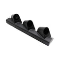 Black automotive instrument stand with three-hole right drive design for 52mm gauges