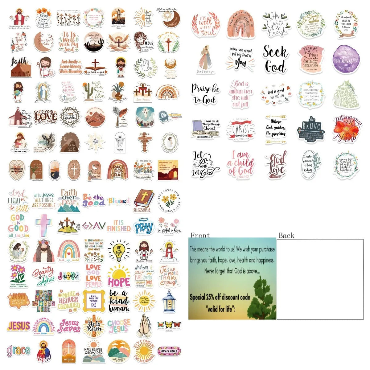 Set of 50 graffiti stickers with random pattern designs for personalised decoration