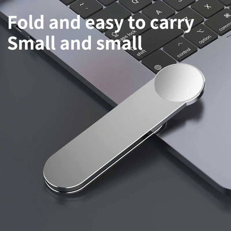 Silver aluminium alloy dual screen extension bracket with magnetic phone holder for desk mounting