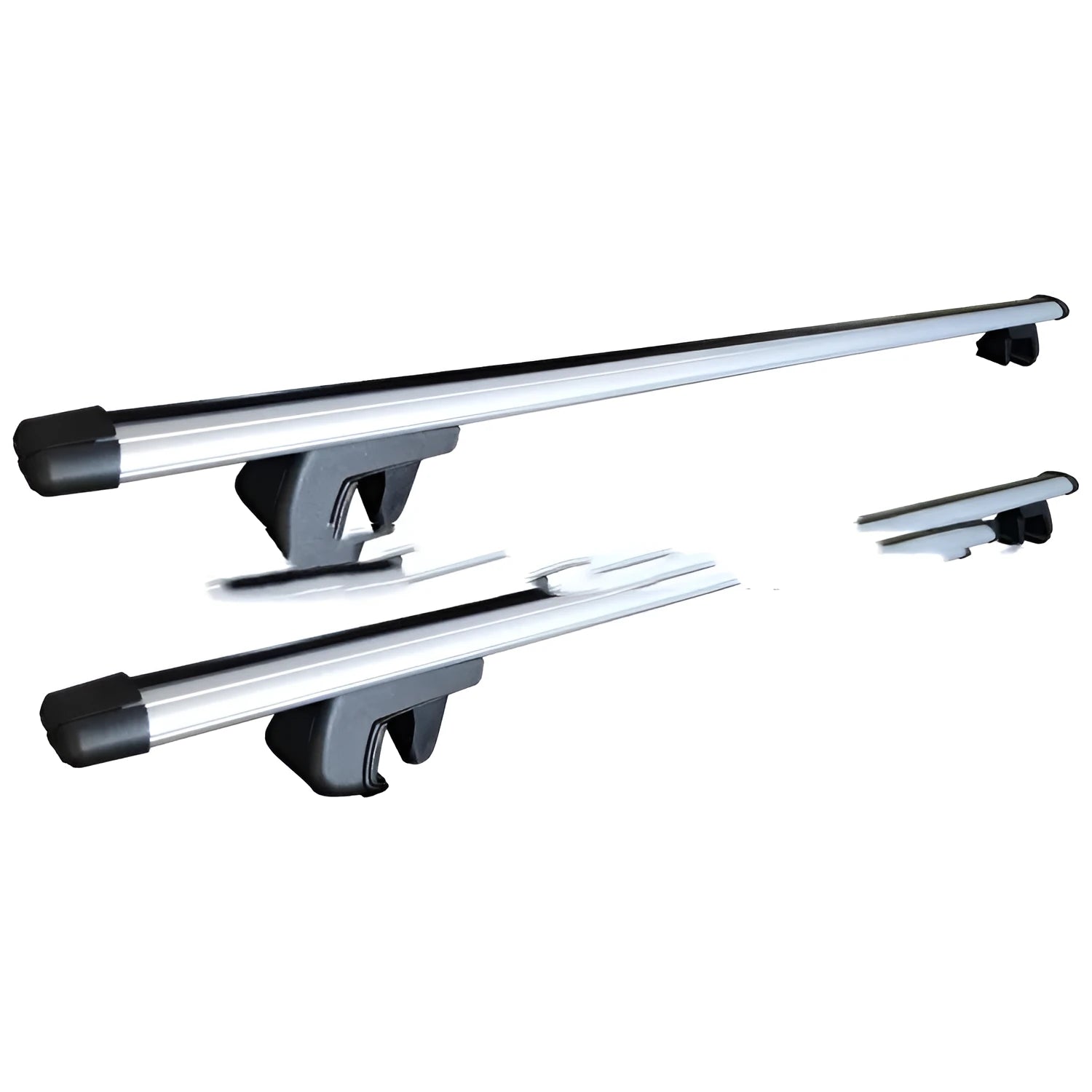 General Motors SUV alloy roof rack crossbar modification kit showing adjustable 120-135cm sizing