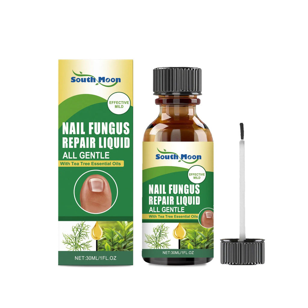 30ml bottle of nail care solution with tea tree oil and colloidal silver formula