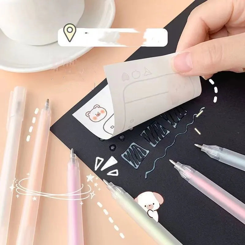Macaroon colour dispensing pen with cap-pulling design for quick-drying applications