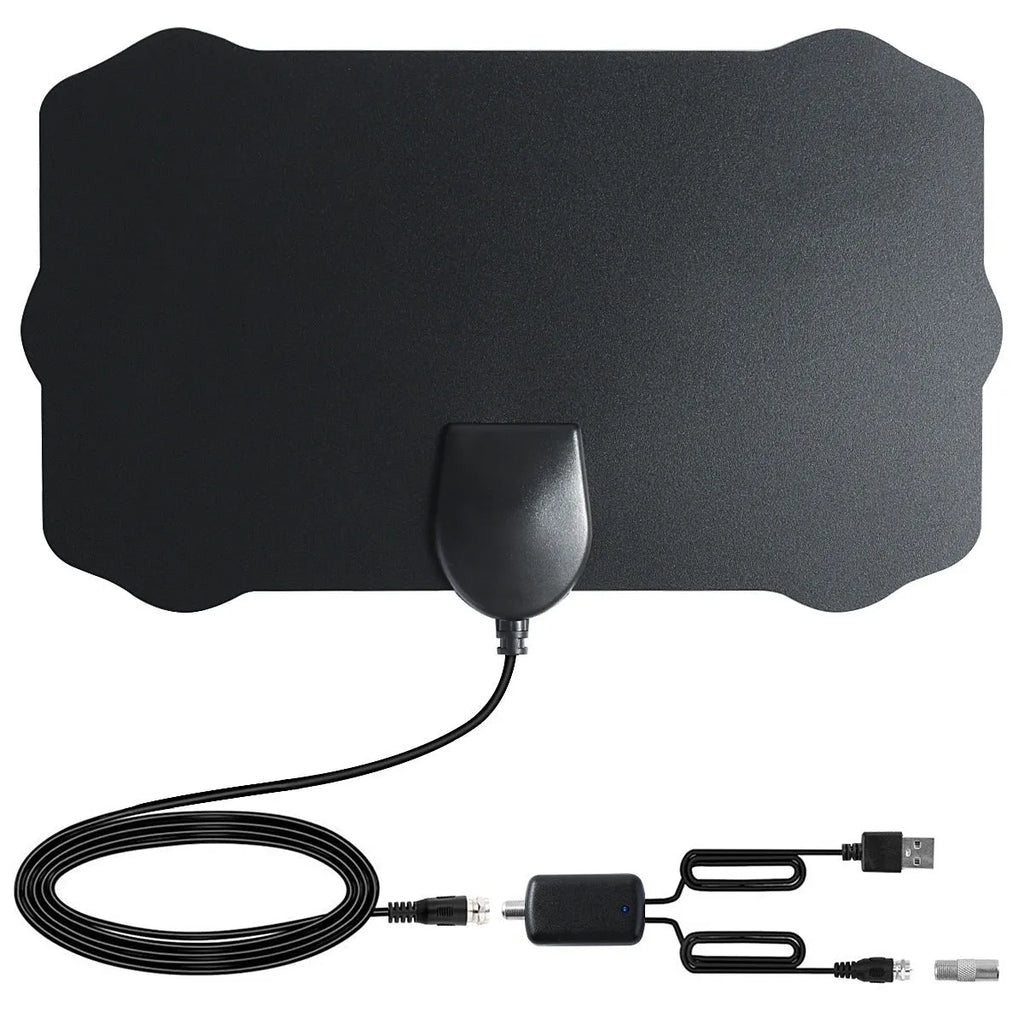 Mini HD digital television antenna indoor TV aerial black 13x22cm