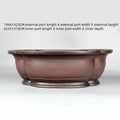 Handmade Chinese antique crabapple-shaped purple clay flowerpot