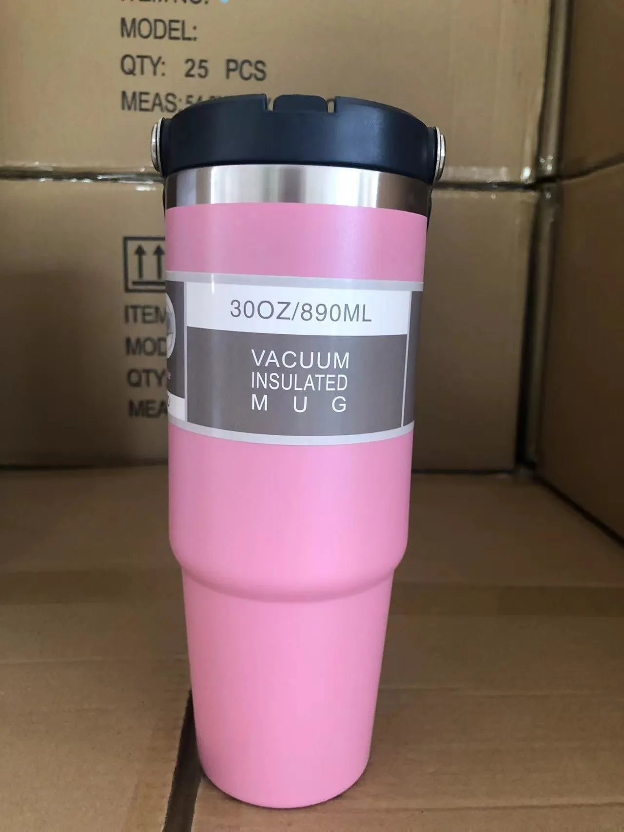30oz stainless steel insulated travel tumbler with handle cover in multiple colour options