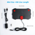 Mini HD digital television antenna indoor TV aerial black 13x22cm