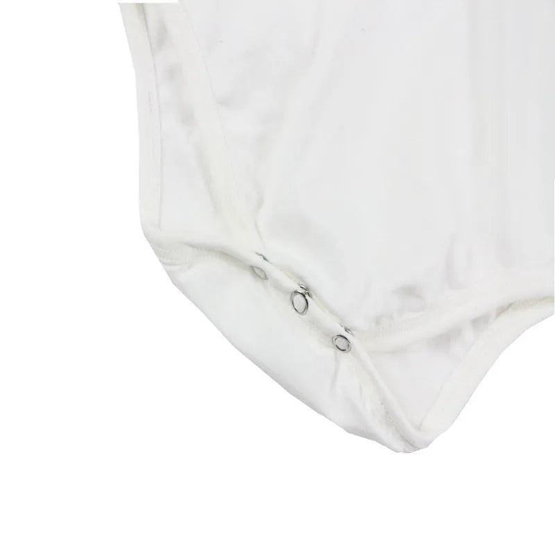 White cotton baby overalls suit triangle jumpsuit with suspenders, no hat, suitable for heights 59-90cm