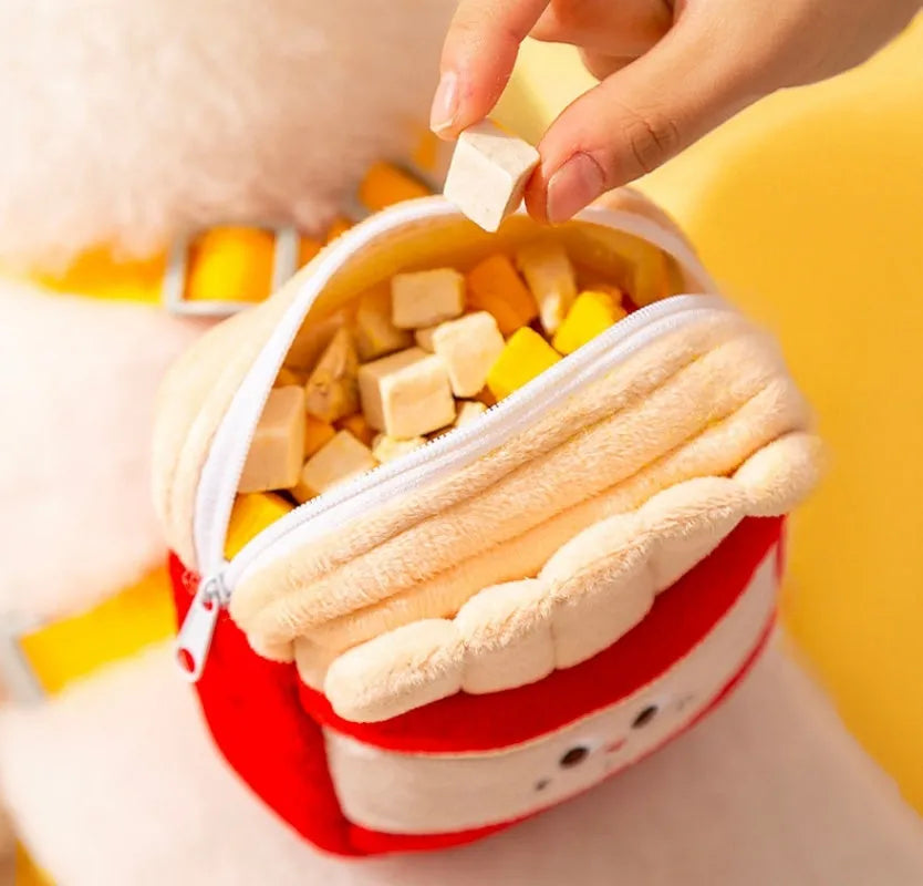Cartoon hamburger design adjustable vest leash for dogs and cats with backpack