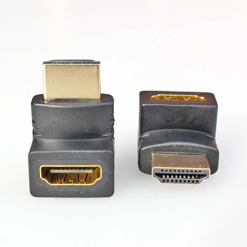 270 degree HDMI adapter cable square bent up and down for laptop and TV use